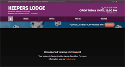 Desktop Screenshot of keeperslodgepub.co.uk